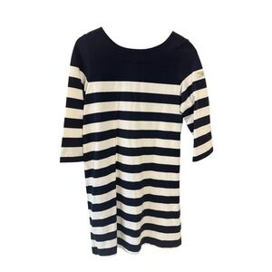 Joules Striped 3/4 Sleeve Boat Neck Top Shirt Womens Size 8 Navy White Nautical